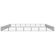 Greatstore Pasja ograda z 32 paneli črna 100x50 cm prašno barvano jeklo