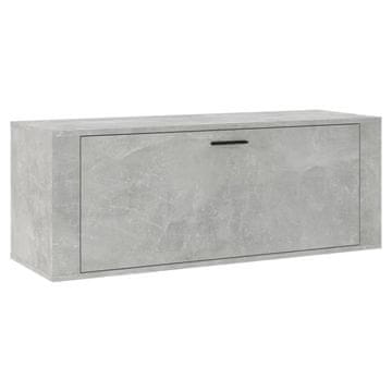 Vidaxl Omarica za čevlje siva 100x35x38 cm inženirski les
