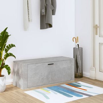 Vidaxl vidaXL Stenska omarica za čevlje betonsko siva 100x35x38 cm