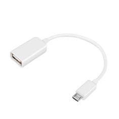 Northix Kabel USB na mikro USB - vgrajen adapter OTG - bel 