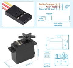 YUNIQUE GREEN-CLEAN 1 kos MG995 Navor Servo motor s kovinskim pulovine za RC avto čoln helikopter