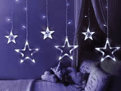 Rebel LED lučke novoletne , 3m, 138led lučk, zvezdice