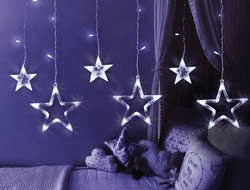 Rebel LED lučke novoletne , 3m, 138led lučk, zvezdice