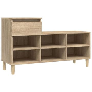 Vidaxl Omarica za čevlje sonoma hrast 102x36x60 cm inženirski les