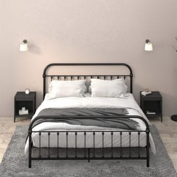 Vidaxl vidaXL Nočne omarice, komplet 2 kosov, črne, 40 x 35 x 50 cm