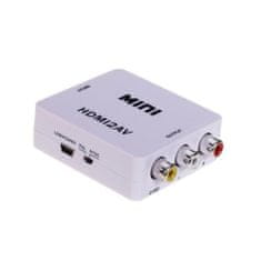 Northix Adapter za video pretvornik HDMI v AV - bel 