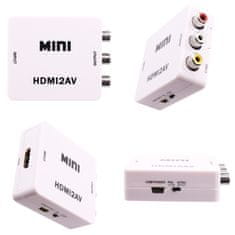 Northix Adapter za video pretvornik HDMI v AV - bel 