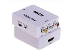 Northix Adapter za video pretvornik HDMI v AV - bel 
