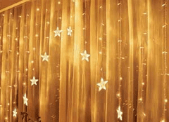 Rebel LED lučke novoletne , 3m, 138led lučk, mini zvezdice, toplo bela