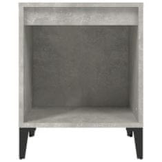 Greatstore Nočna omarica betonsko siva 40x35x50 cm