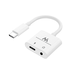 Maclean Adapter USB-C na USB-C PD + 3,5mm audio MCTV-848