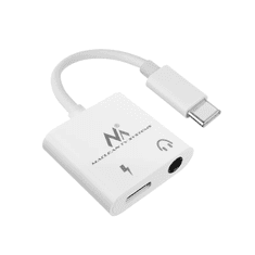 Maclean Adapter USB-C na USB-C PD + 3,5mm audio MCTV-848