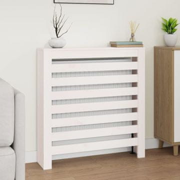 Vidaxl vidaXL Pokrov za radiator bel 79,5x19x84 cm masiven borov les
