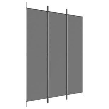 Vidaxl Paravan 3-delni antracit 150x200 cm blago