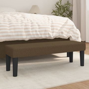 Vidaxl vidaXL Klop, temno rjava, 100x30x30 cm, oblazinjena s tkanino