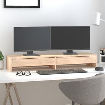 Vidaxl vidaXL Stojalo za monitor, 100 x 27 x 15 cm, masivni borov les