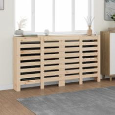 Vidaxl Pokrov za radiator 210x21x85 cm trdna borovina