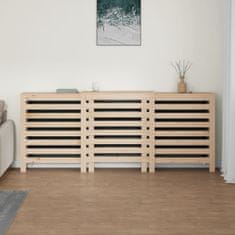 Vidaxl Pokrov za radiator 210x21x85 cm trdna borovina