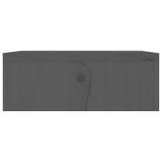 Vidaxl Stojalo za zaslon sivo 100x27x10 cm trdna borovina