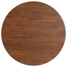 Greatstore Okrogla mizna plošča temno rjava Ø40x1,5 cm trdna hrastovina