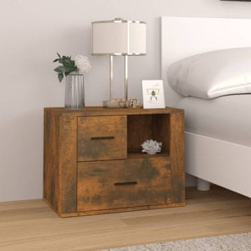 Vidaxl vidaXL Nočna omarica dimljen hrast 60x36x45 cm