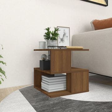 Vidaxl vidaXL Stranska mizica rjav hrast 40x40x40 cm
