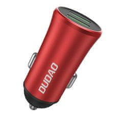 DUDAO 3,4A pametni avtomobilski polnilec 2x USB rdeč (R6S rdeč)