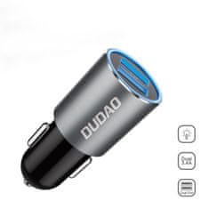 DUDAO Avto polnilec 2x USB 3,4A sive barve (R5s siva)