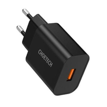 Choetech USB omrežni polnilec 18W Power Delivery črn (Q5003-EU)