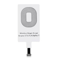 Choetech brezžični polnilni adapter Qi Lightning indukcijska ploščica bela (WP-IP)