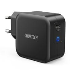 Choetech GaN USB tipa C 61W 3A PowerDelivery hitri polnilec črn