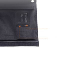 Choetech zložljiv potovalni fotovoltaični polnilec 22W 2x USB 5V / 2,4A (81,5 x 24 cm) črn (SC005)