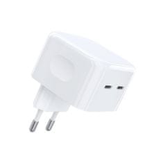 Choetech omrežni polnilec 35W 2xUSB-C PD bele barve (Q5008)