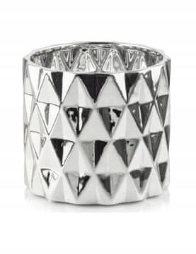 shumee Keramični cvetlični lonček, srebrn, 13 cm