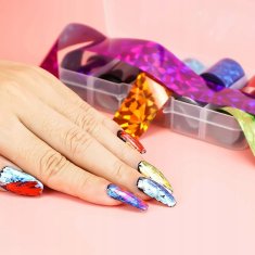 shumee 10x FOLIJA ZA PRENOS 10 cm x 4 cm KOMPLET HOLO BARV