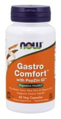 NOW Foods Gastro Comfort s PepZin GI, 60 zeliščnih kapsul