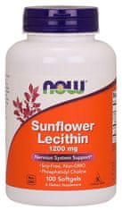 NOW Foods Sončnični lecitin, 1200 mg, 100 mehkih kapsul