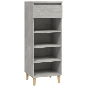 Vidaxl Omarica za čevlje betonsko siva 40x36x105 cm inženirski les