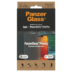 PanzerGlass Ultra-Wide Fit Privacy zaščitno steklo za iPhone 14/13/13 Pro, antibakterijsko