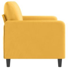 Greatstore Kavč dvosed rumen 140 cm žamet