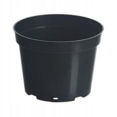Plastični lonec za pridelavo, črn, 5 l, 23 cm