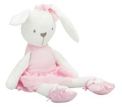 Aga Plišasta maskota zajec v rožnati obleki 42cm