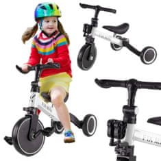 Aga Večnamenski otroški tricikel 3v1 bel
