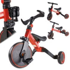 Aga Večnamenski otroški tricikel 3v1 Rdeča