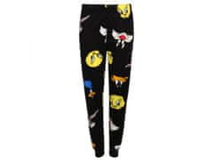 Looney Tunes Nori Melodije Črna ženska pižama, dolg rokav, dvodelna, topla, prijetna XXS