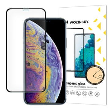 slomart wozinsky super težko polno lepilo kaljeno steklo za celoten zaslon z okvirjem primer prijazen apple iphone 11 pro / iphone xs / iphone x črna