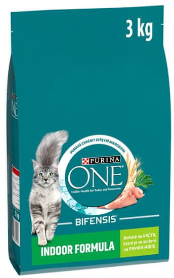 Purina ONE s puranom - za mačke, ki živijo v stanovanju, 3 kg