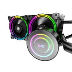 slomart AiO Darkflash TR240 RGB 2x 120x120 računalniški vodni hladilnik (črn)