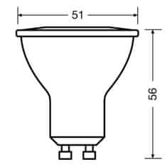 Osram 10x LED žarnica GU10 4,5W = 35W 350lm 2700K Toplo bela 120°