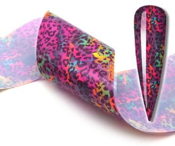 shumee FOLIJA ZA PRENOS 10cmx4cm BARVITA LEOPARDJA S PIKASTAMI